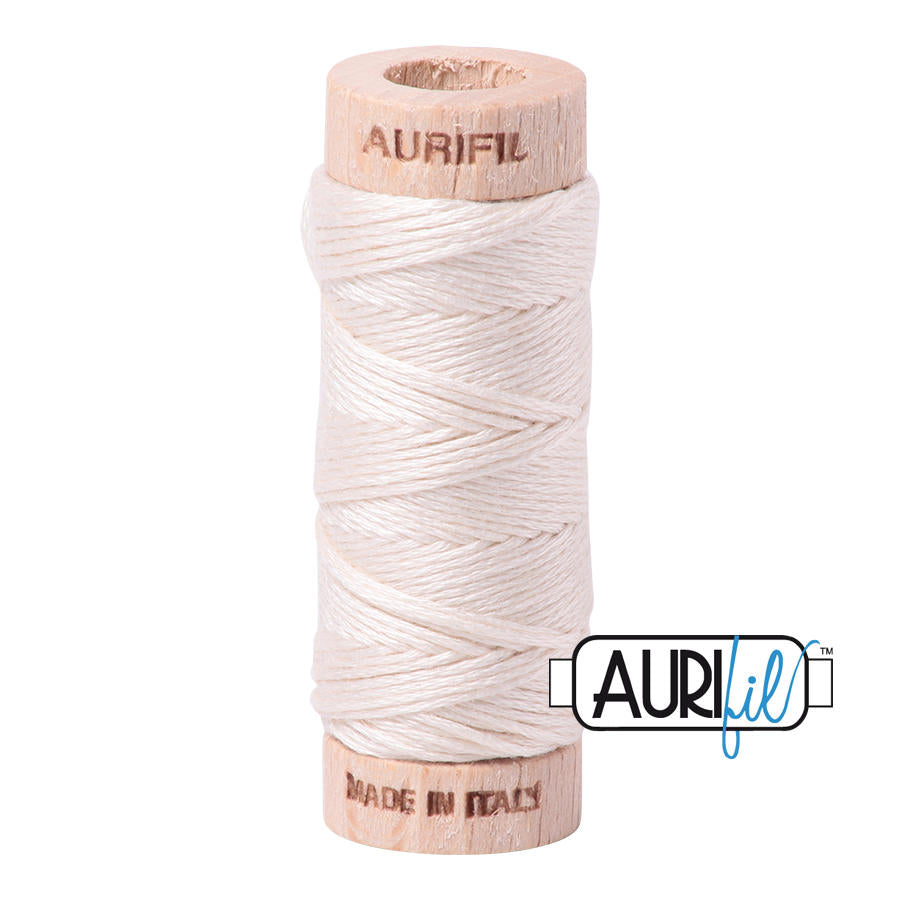 Aurifil 100% cotton thread, 6-strand dental floss thread - 2000
