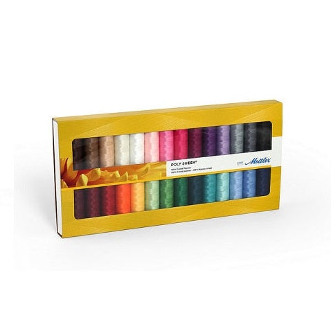 Poly Sheen grosses Stick- Fadenset à 28 Spulen