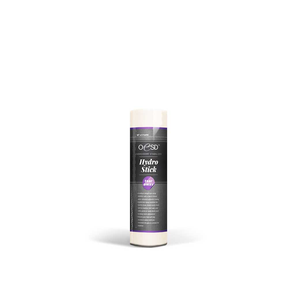 OESD Stickvlies, Hydrostick, tear away, durch befeuchten selbstklebend, kleine ganze weisse Rolle
