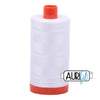 Aurifil Garn aus 100 % Baumwolle, 50 wt./2-fach - 2024, ganz weiss